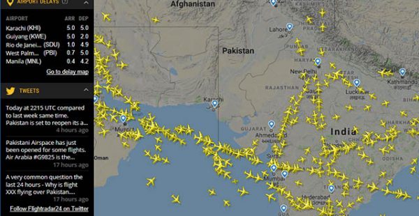 La fermeture de l’espace aérien du Pakistan, suite à des accrochages militaires avec l’Inde, devrait prendre fin à 13h00 lo