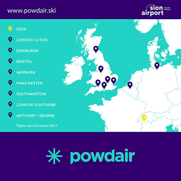 Suisse : PowdAir débarque à Sion en décembre 17 Air Journal