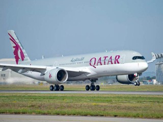 air-journal_Qatar Airways A350 landing FRA