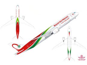 Les quatre Boeing 787-9 Dreamliner de la compagnie aérienne Royal Air Maroc seront revêtus d’une nouvelle livrée.

Si le lo