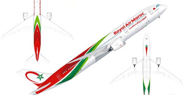 Les quatre Boeing 787-9 Dreamliner de la compagnie aérienne Royal Air Maroc seront revêtus d’une nouvelle livrée.

Si le lo