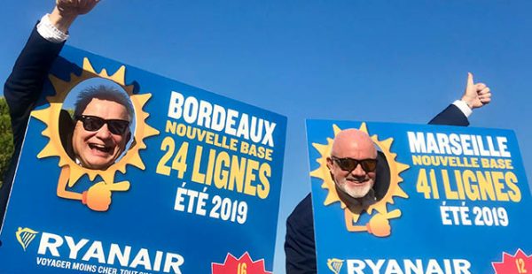 La compagnie aérienne low cost Ryanair a annoncé hier l’ouverture de deux bases en France, dans les aéroports de Marseille et