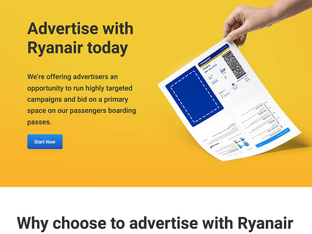 Ryanair met de la pub sur les cartes d’embarquement 1 Air Journal