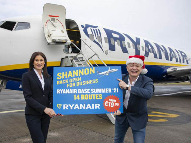 Ryanair : la base de Shannon rouvrira en avril 89 Air Journal