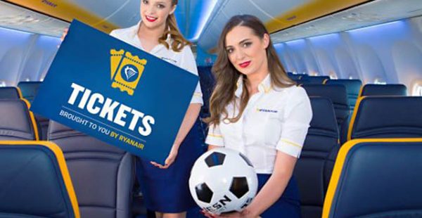 La compagnie aérienne low cost Ryanair a étendu son service de billetterie Ryanair Tickets pour inclure les billets de football 