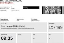 La compagnie aérienne Swiss International Air Lines a ouvert Flugzug, une navette ferroviaire entre Lugano et l’aéroport de Zu