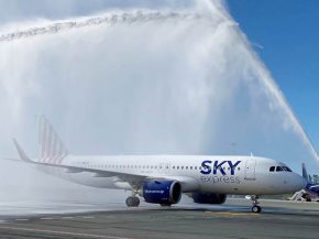 
La compagnie aérienne Sky Express, qui n’a effectué son premier vol international que le mois dernier au départ d’Athènes
