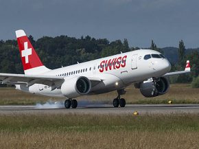 
La compagnie aérienne Swiss International Air Lines a inauguré lundi une nouvelle liaison entre Zurich et Nantes, sa première 