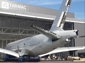 TARMAC Aerosave, leader européen du stockage, de la maintenance et du recyclage d’avions en Europe, vient de terminer à Tarbes