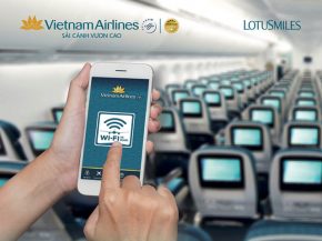 La compagnie aérienne Vietnam Airlines va commencer dès demain à déployer l’internet en vol sur des vols intérieurs et inte