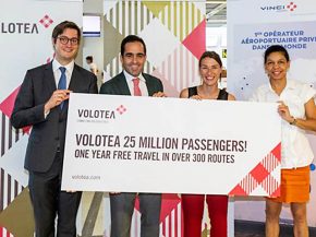 La compagnie aérienne low cost Volotea a passé le cap des 25 millions de passagers jeudi à Nantes, sept ans après avoir lancé