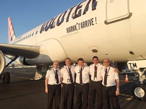 La compagnie aérienne low cost Volotea a organisé mardi un évènement à Nantes en l’honneur de ses deux premiers cadets, dev