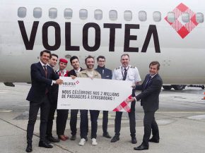 La compagnie aérienne low cost Volotea a franchi a fêté son deux-millionième client à l’aéroport de Strasbourg, où elle r