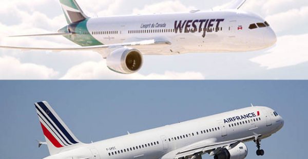 L’accord de partage de codes entre la compagnie aérienne Air France et la low cost canadienne WestJet portera à partir du mois