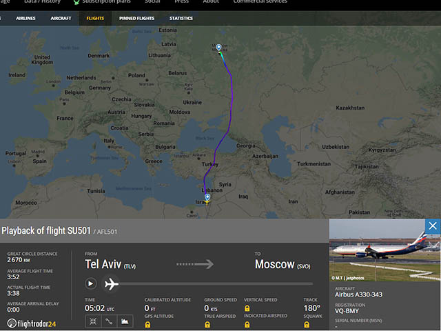 Un appareil d'Aeroflot se déroute pour cause d’avion espion 57 Air Journal