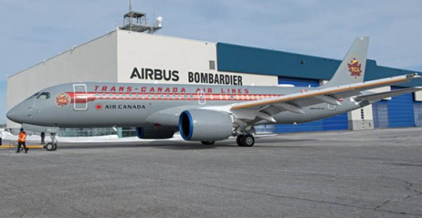 
Un Airbus A220-300 aux couleurs des Lignes aériennes Trans-Canada (TCA) a décollé hier, et survolera l’Amérique du Nord pou