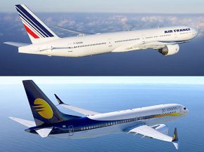 La compagnie aérienne Air France renforce ses accords de partage de codes avec Jet Airways en Inde et Air Serbia en République d
