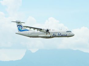 
La nouvelle compagnie aérienne Air Moana a accueilli lundi à Papeete son premier avion, un ATR 72-600, le lancement des op