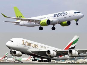 
Les compagnies aériennes airBaltic et Emirates Airlines ont signé un accord de partage de codes, permettant en particulier aux 