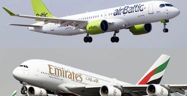 
Les compagnies aériennes airBaltic et Emirates Airlines ont signé un accord de partage de codes, permettant en particulier aux 
