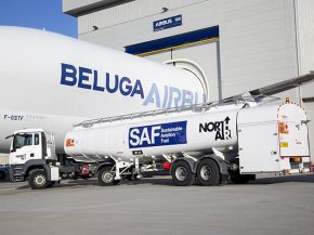 
Un des Airbus Beluga ST a réalisé entre Broughton et Hambourg un vol en partie alimenté par du carburant d’aviation durable 