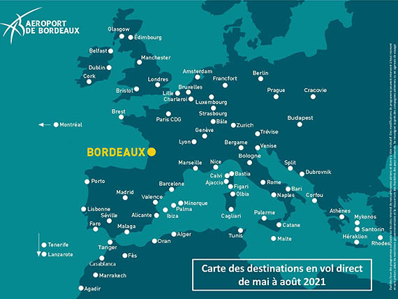 Bordeaux cet été : 74 destinations dont onze en France 59 Air Journal