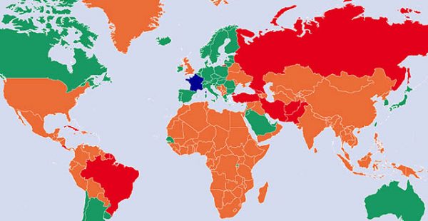 
La dernière révision de la France concernant les restrictions de voyage liées à la pandémie de Covid-19 a   sorti » de l