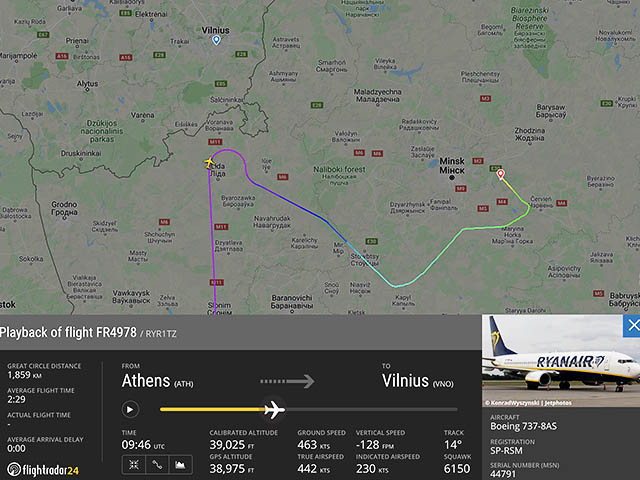 Déroutement de Ryanair en Biélorussie : une alerte à la bombe «délibérément fausse» 1 Air Journal
