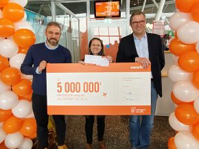 
La compagnie aérienne low cost easyJet a franchi hier à Lille le cap des 5 millions de passagers accueillis depuis son arrivée