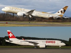 Les compagnies aériennes Etihad Airways et Swiss International Air Lines ont lancé un nouveau partenariat en partage de code ent