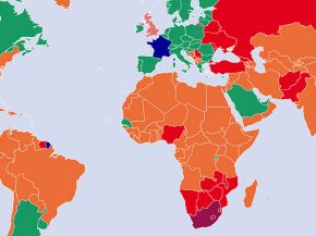 
Le gouvernement français a revu à la baisse le nombre de pays classés   rouge écarlate » sur la base des indicate