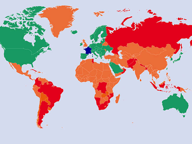 Liste verte avec Bahreïn et Jordanie, liste rouge réduite à 20 pays 103 Air Journal
