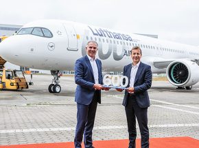 
La compagnie aérienne Lufthansa a pris possession de son 600ème avion européen, plus que tout autre client d’Airbus dans le 