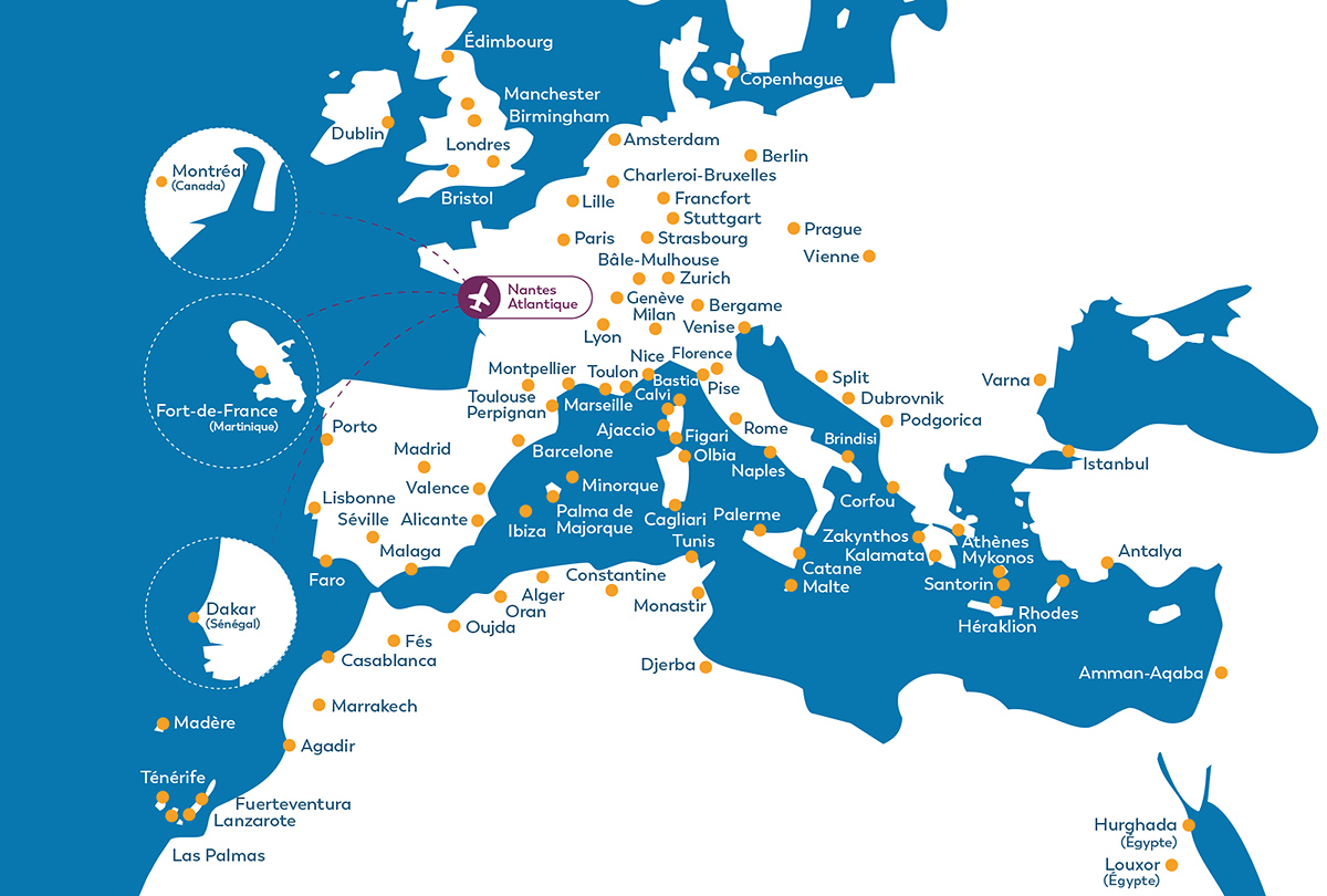 Nantes-Atlantique : 91 destinations cet été 50 Air Journal