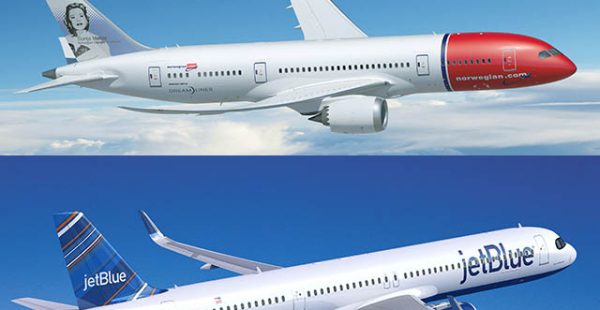 Les compagnies aériennes low cost Norwegian Air Shuttle et JetBlue Airways ont signé une lettre d’intention pour la mise en pl