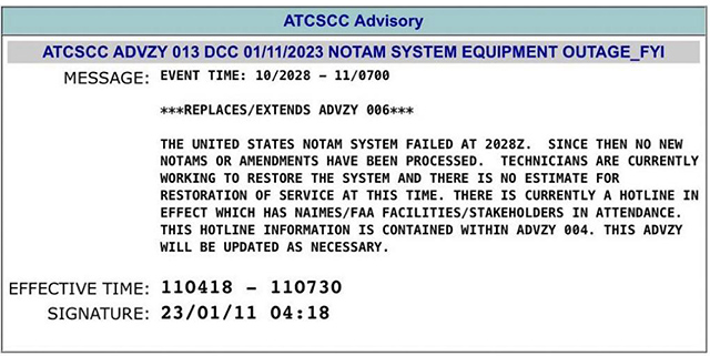 Bug à la FAA: plus de 11.400 vols affectés hier aux Etats-Unis 111 Air Journal