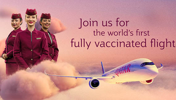 Vol 100% vacciné : Qatar Airways la première 111 Air Journal