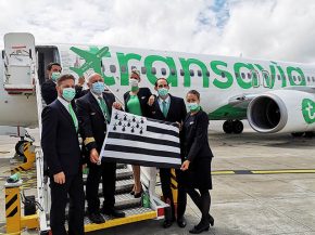 
La compagnie aérienne low cost Transavia France ne proposera pas cet hiver la liaison entre Paris-Orly et Brest, reprise à sa m