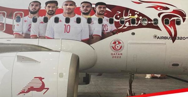 
La compagnie aérienne Tunisair dispose désormais d’un avion revêtu d’une livrée spéciale   Aigles de Carthage&nbsp