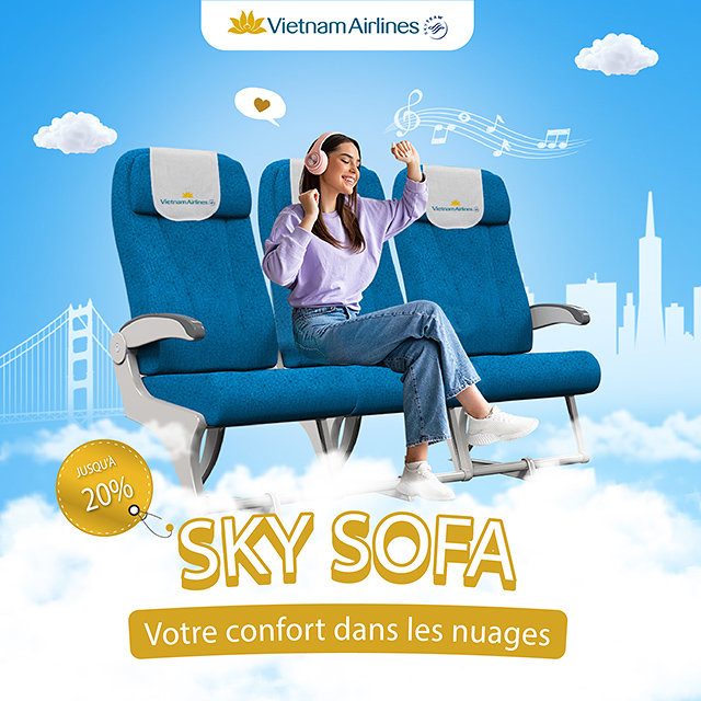 Vietnam Airlines : SKY SOFA, 3 places pour le prix d’une ou presque 14 Air Journal