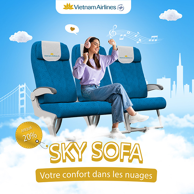 Vietnam Airlines : SKY SOFA, 3 places pour le prix d’une ou presque 50 Air Journal
