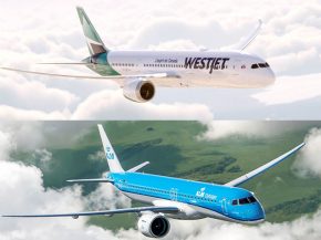
La compagnie aérienne WestJet partagera ses codes avec KLM Royal Dutch Airlines sur 18 routes européennes dont trois en France 