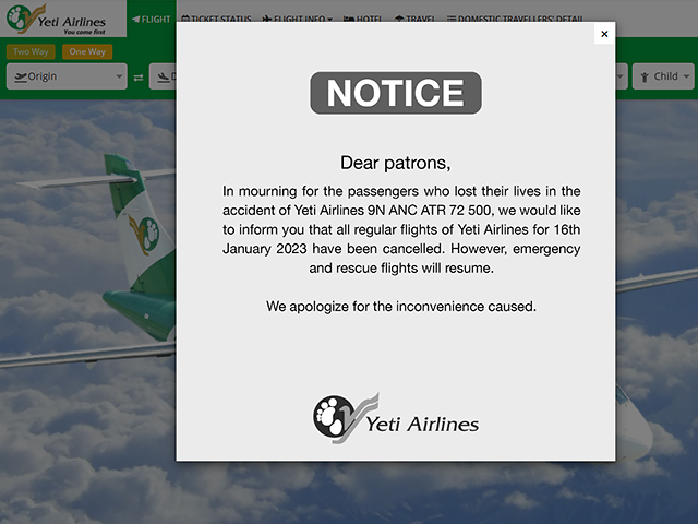 Crash de Yeti Airlines au Népal : 72 victimes 78 Air Journal