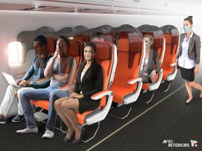 Le designer italien AvioInteriors a présenté deux concepts de sièges pour respecter la distanciation sociale à bord des avions